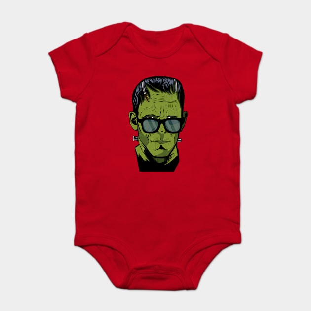 Frankenstein's monster Hipster Halloween costume T Shirt Baby Bodysuit by creative